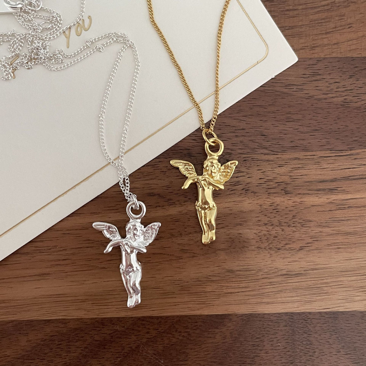 F廠-韓國韓版輕奢法式風飾品 ins小眾極簡風925純銀mini天使項鍊「B815」25.09-2
