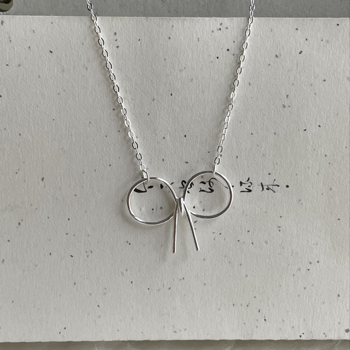 F廠-韓國韓版925純銀蝴蝶結項鍊簡約氣質ins百搭小紅書項鍊「B1316」25.06-4