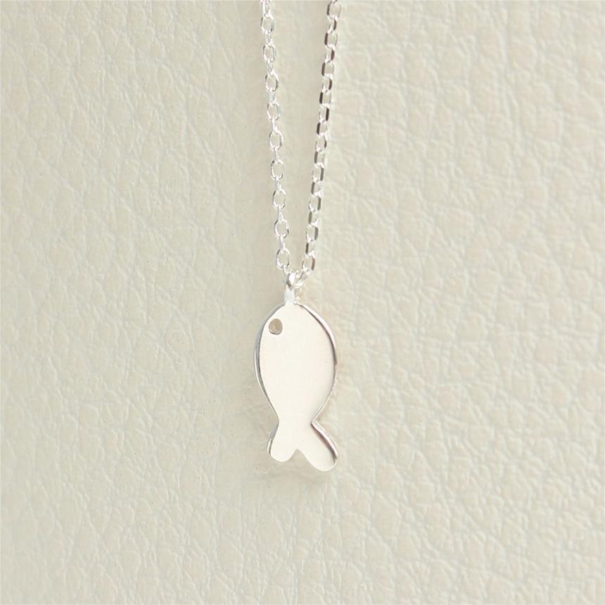 F廠-韓國韓版925純銀小魚項鍊簡約氣質ins網紅小紅書項鍊「B1318」24.08-2