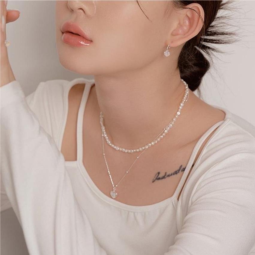 F廠-韓國韓版925純銀愛心AB彩鑽耳環飾品銀飾個性極簡耳圈耳釘「C1059」25.09-4