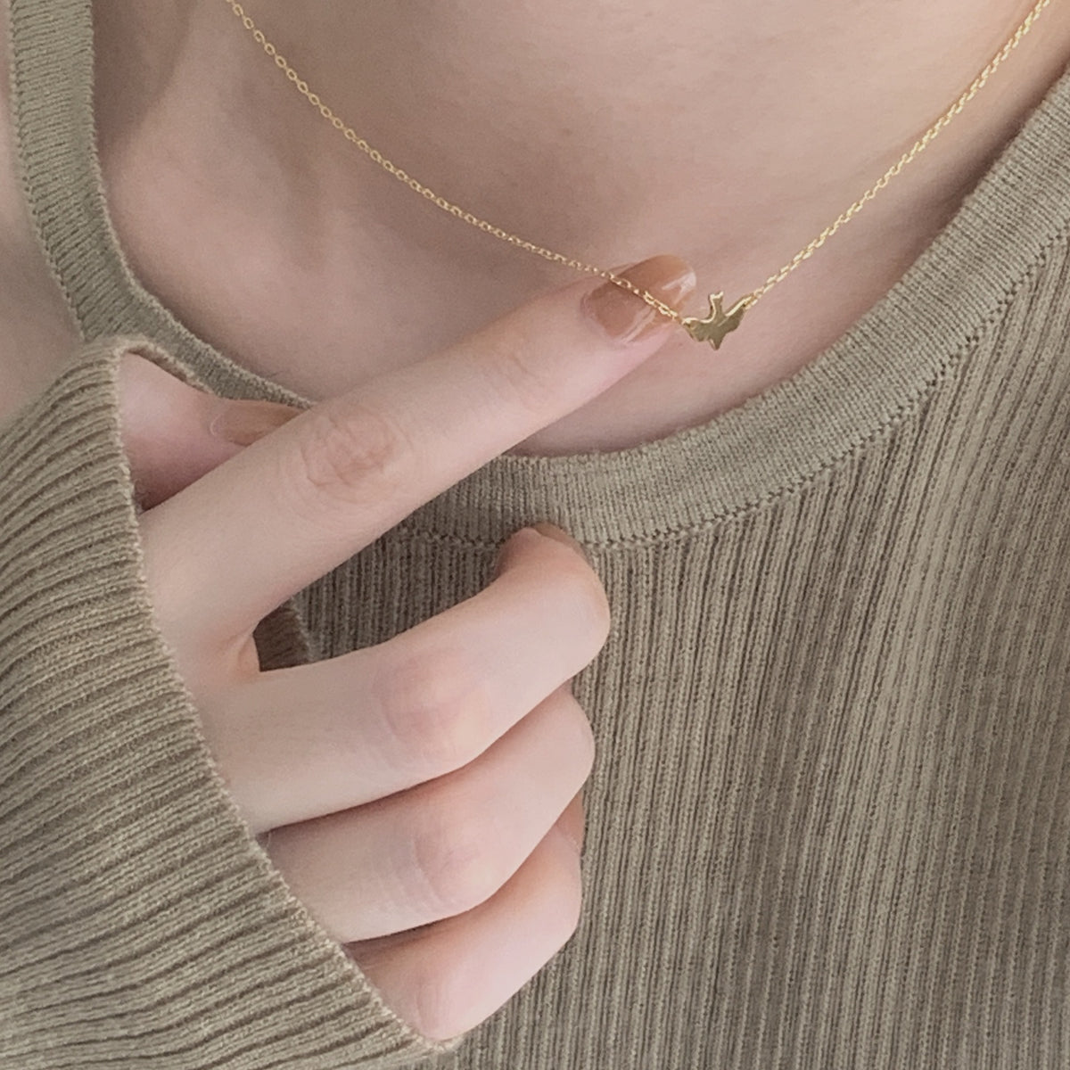 F廠-韓國韓版925純銀自由的小鳥choker項鍊短款脖鏈頸鏈飾「B456」25.05-2