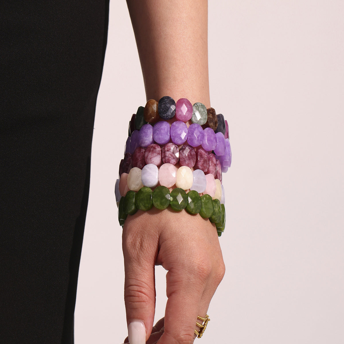B廠-高品質暈染天然石手排手鐲簡約大氣珠寶鐲子手環飾品批發女「E656」25.06-4