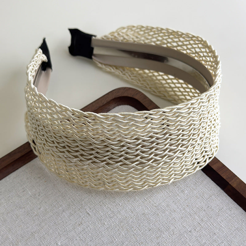 E廠-波西米壓風氣質編織鏤空寬邊髮箍頭飾甜美森系氣質網髮箍髮卡髮飾「27112」25.06-4