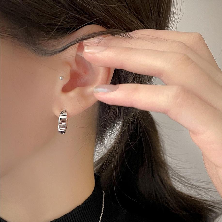 F廠-韓國韓版925純銀耳釘耳扣女簡約時尚ins風小紅書耳環耳飾「C1062」25.09-4