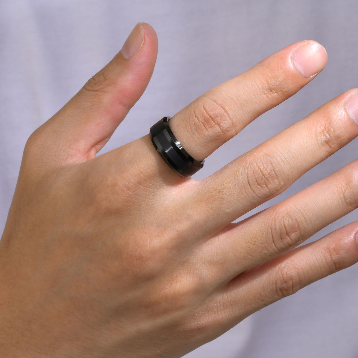 G廠-鎢鋼戒指 男士黑色戒指 鎢金 拉沙戒指 歐美手飾批發「TCR-014」25.04-3
