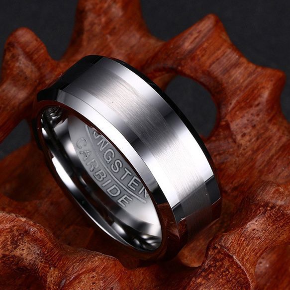 G廠-鎢鋼戒指 男士黑色戒指 鎢金 拉沙戒指 歐美手飾批發「TCR-014」25.04-3