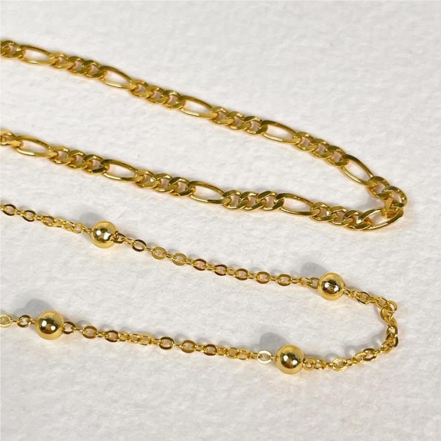 F廠-韓國韓版 明星同款百搭S925純銀十字間珠圓珠手鍊手飾「A170-171」25.05-1