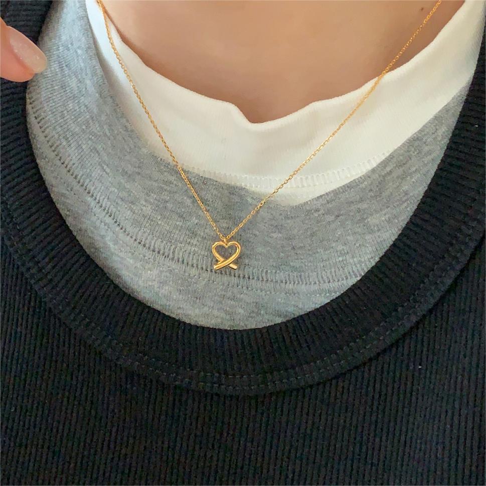 F廠-韓國韓版925純銀愛心珍珠項鍊簡約氣質ins小紅書項鍊「B1291」25.05-2