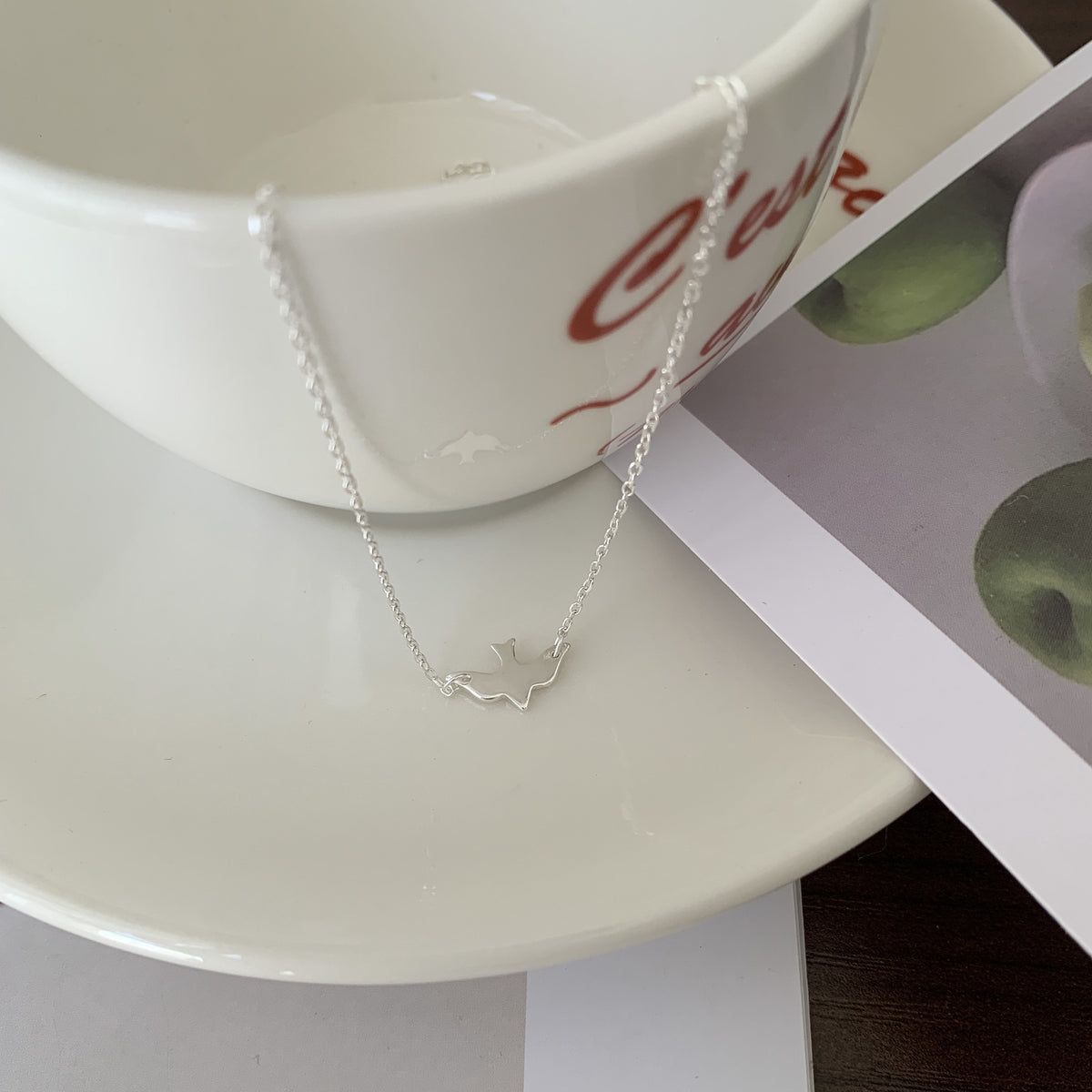 F廠-韓國韓版925純銀自由的小鳥choker項鍊短款脖鏈頸鏈飾「B456」25.05-2