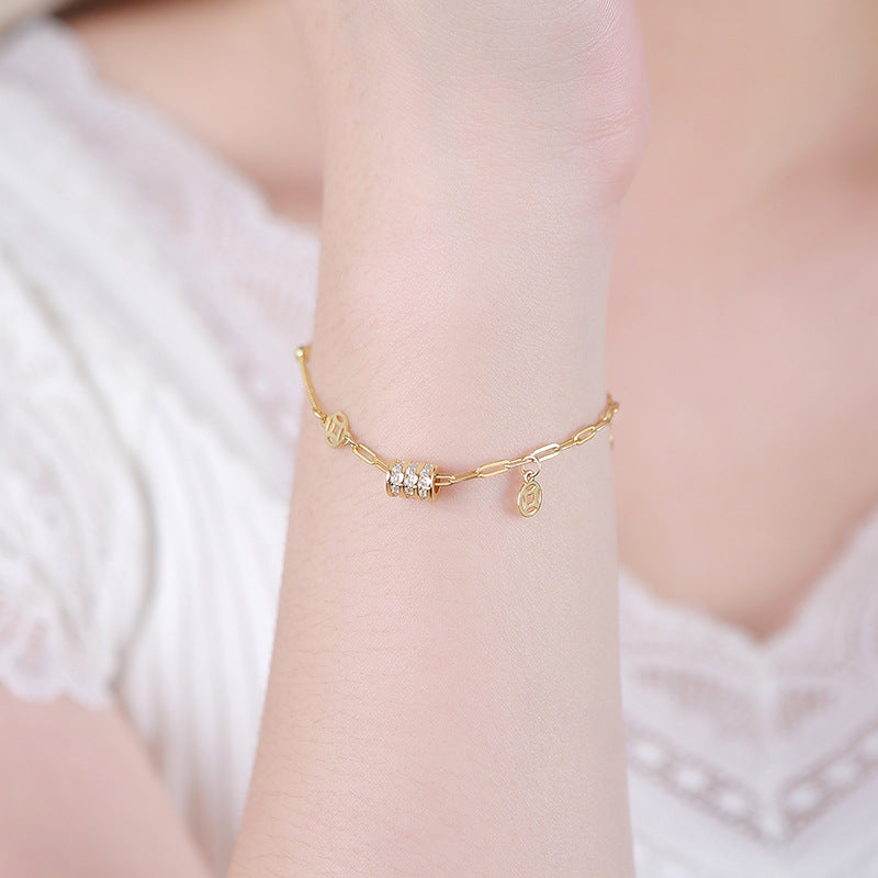 D廠-S925純銀幸運小蠻腰手鍊女氣質輕奢甜美簡約新款小眾設計手飾「YC4423SL_1」25.09-2