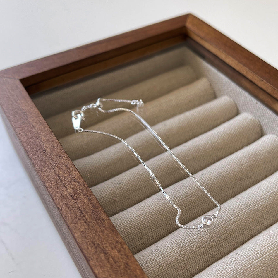 F廠-韓國韓版 925純銀簡約盒子可調節手鍊女配飾飾品手鍊手飾「A295」25.08-1