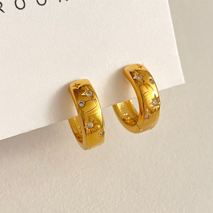 F廠-韓國韓版925純銀鋯石耳環耳釘簡約氣質百搭ins風耳飾「C1353」25.04-4