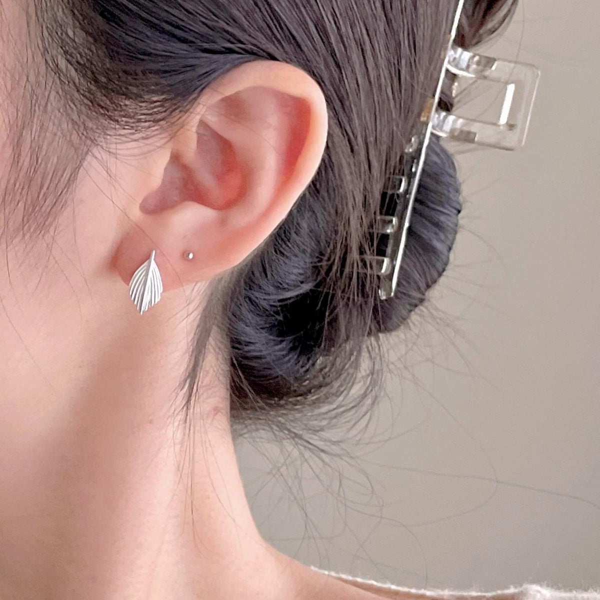 F廠-韓國韓版925純銀葉子耳釘簡約氣質百搭ins風耳飾「C1389」25.04-4
