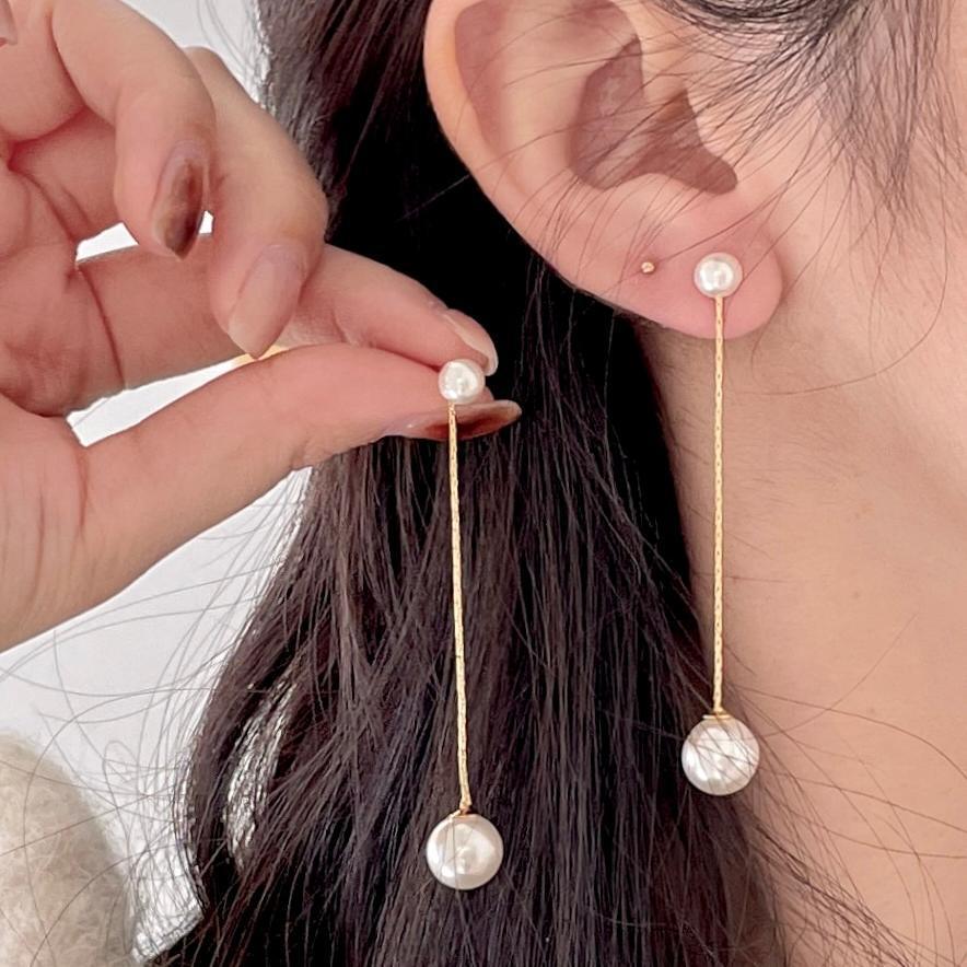 F廠-韓國韓版925純銀珍珠耳釘耳環簡約氣質百搭ins風耳飾「C1386」25.03-4
