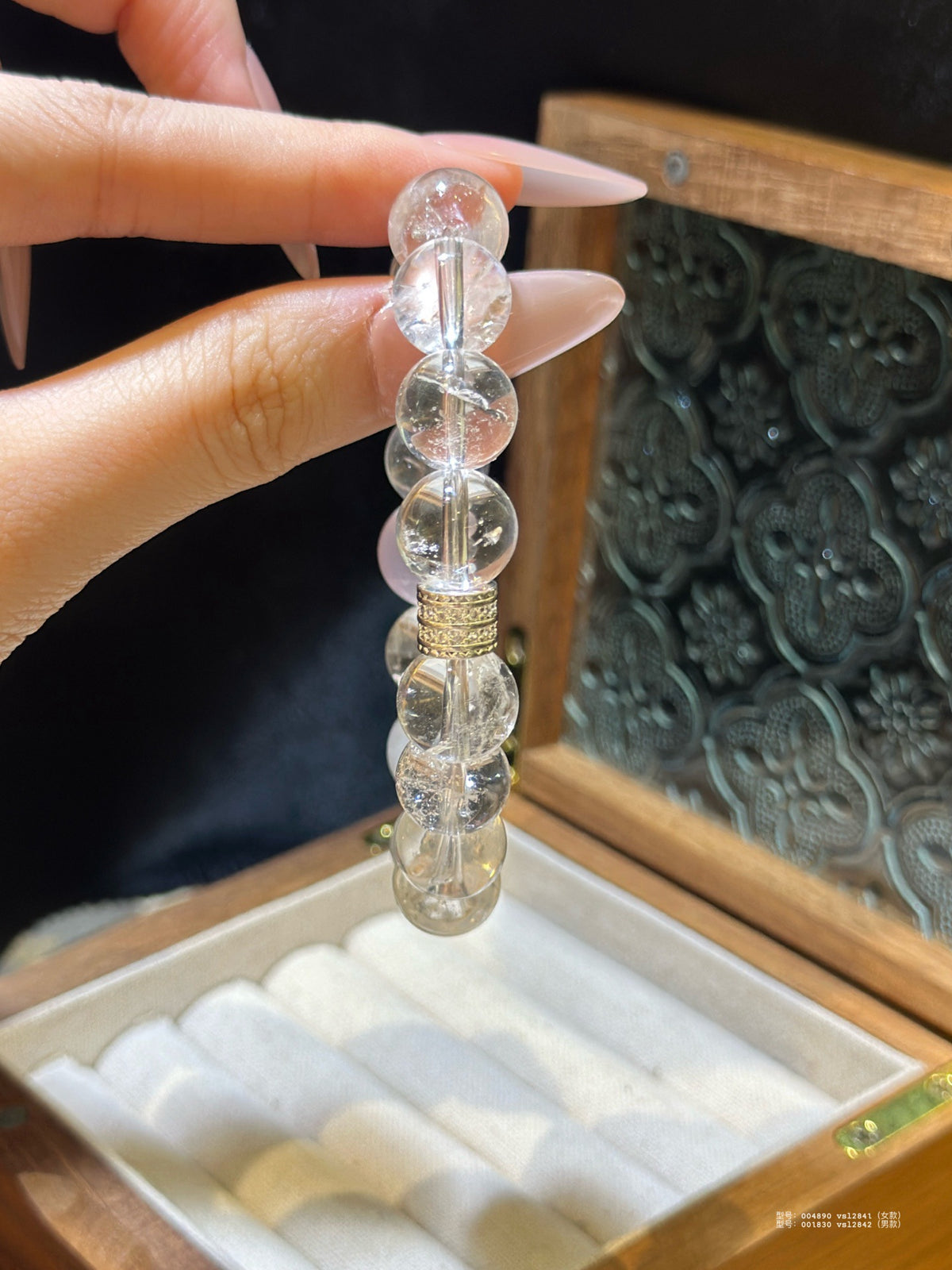 AS廠-新中式手鍊黑曜石灰月光白阿塞藍月光手鍊原創情侶款禮物手鍊「l2841」25.10-4