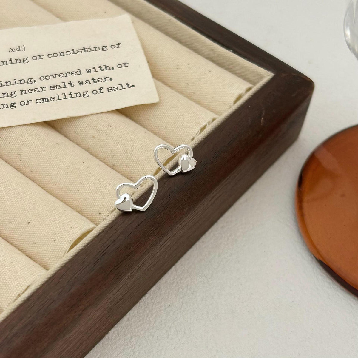 F廠-韓國韓版925純銀愛心耳釘耳環簡約氣質百搭ins風耳飾「C1329」25.06-2