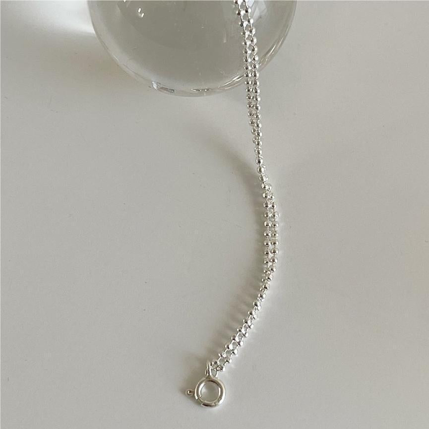 F廠-韓國韓版 S925純銀圓珠手鍊簡約幾何形細線條手鍊手飾「AF332」25.09-4