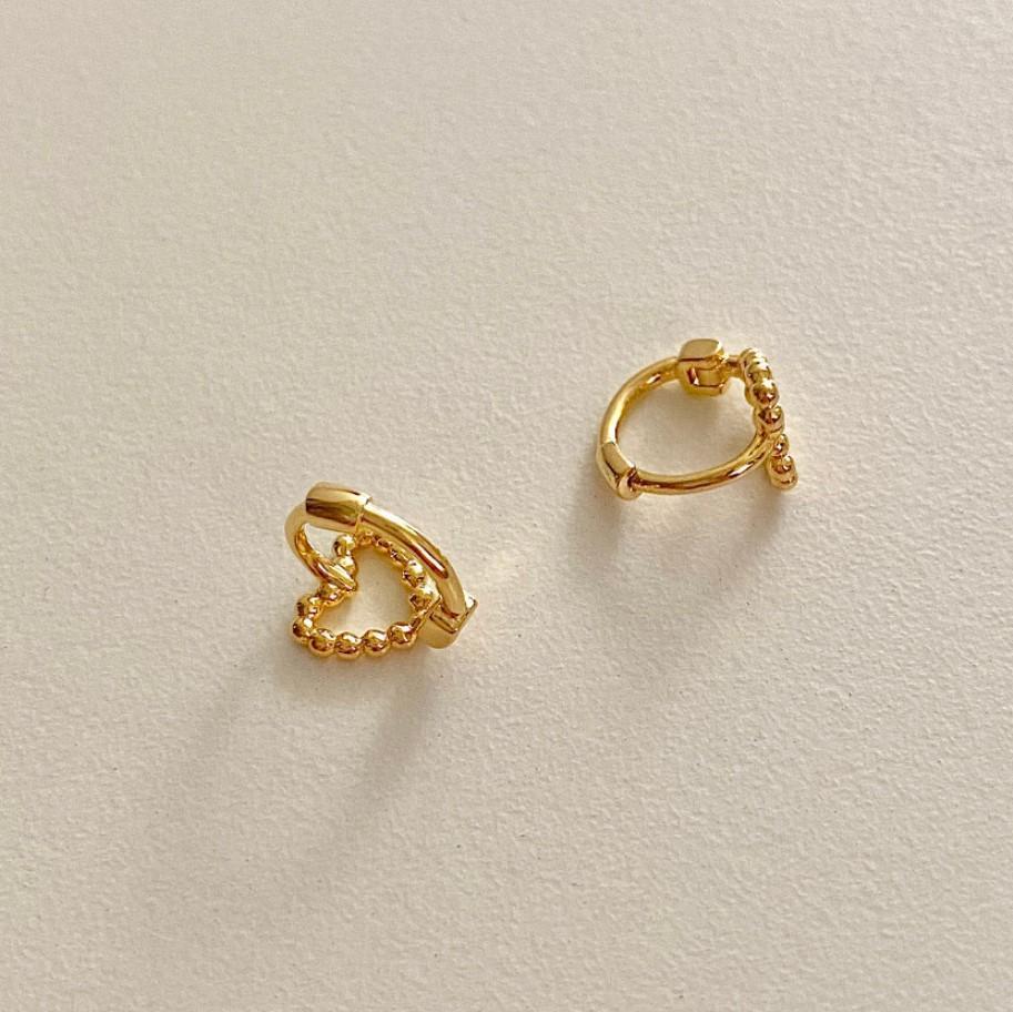 F廠-韓國韓版925純銀愛心耳釘 女簡約時尚ins風耳環耳飾「C950」25.08-3