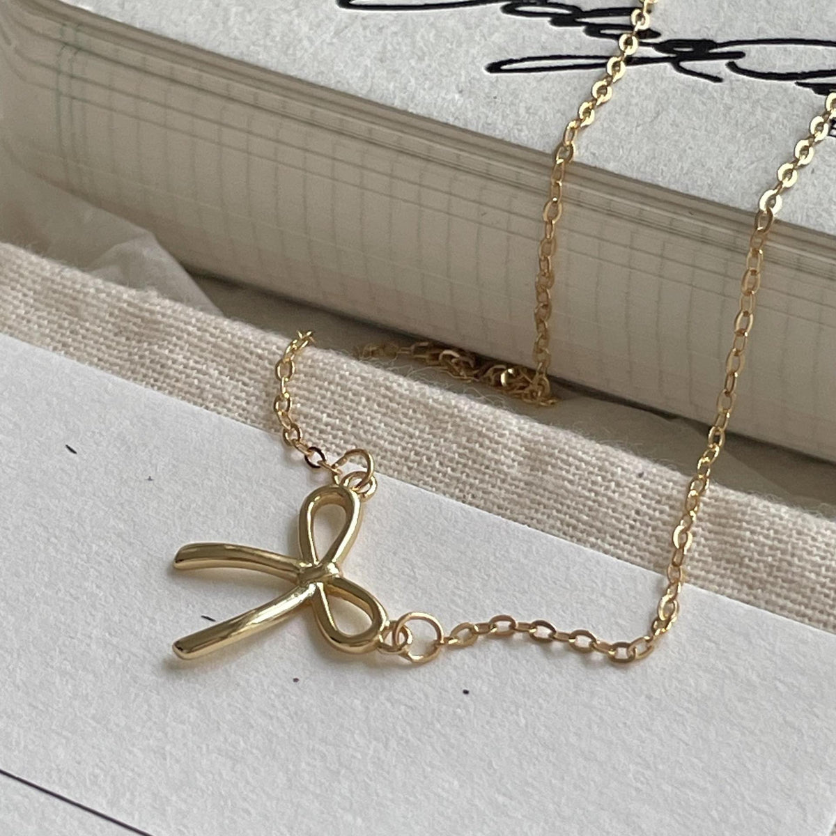 F廠-韓國韓版925純銀蝴蝶結項鍊簡約冷淡風INS小紅書項鍊「B1353」25.05-4