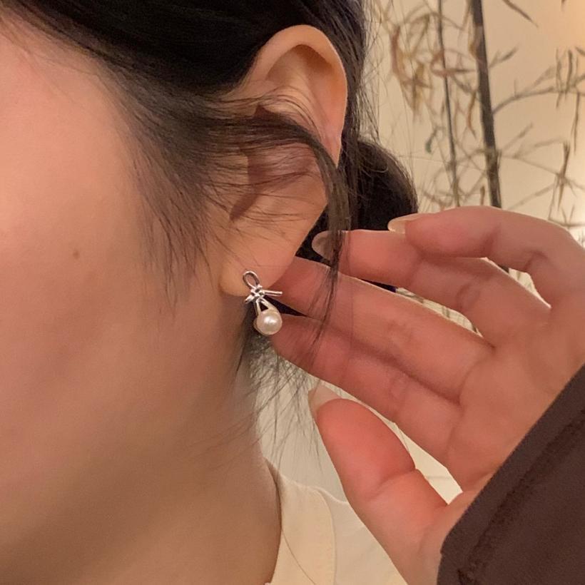 F廠-韓國韓版925純銀珍珠耳釘簡約氣質百搭ins風耳飾「C1400」25.05-1