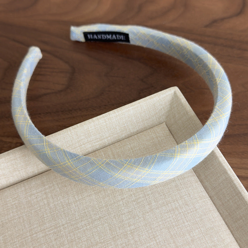 E廠-小清新甜美糖果色格紋細髮箍頭飾時尚氣質高顱頂窄邊頭箍髮卡女「27097」25.06-3