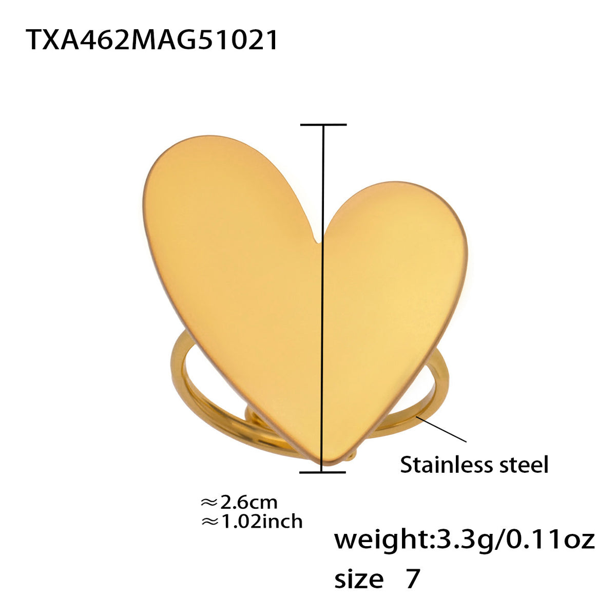 B廠-不鏽鋼大小愛心質感耳環戒指毛衣鏈跨境飾品套裝鍍18k真金「TXP462」25.10-5