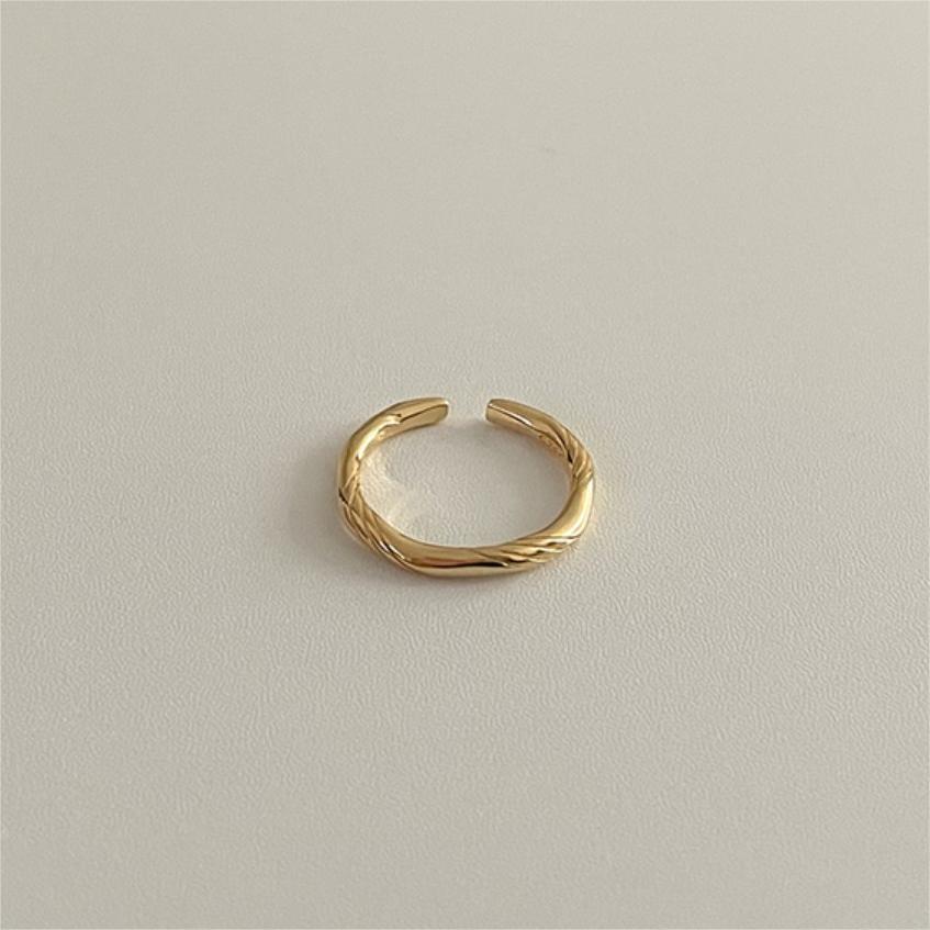 F廠-韓版飾品925純銀扭線戒指個性氣質百搭小紅書INS戒指指環「J1915」25.10-5