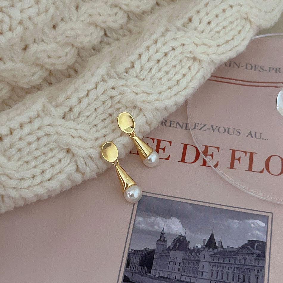 F廠-韓國韓版925純銀珍珠耳釘簡約冷淡風氣質ins風耳飾「C727」25.01-2