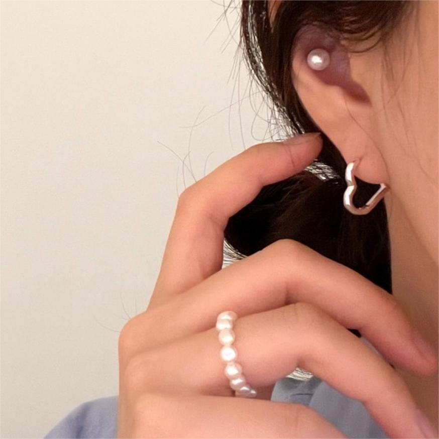 F廠-韓國韓版925純銀愛心耳環女簡約時尚ins風耳環「C1127」25.05-4