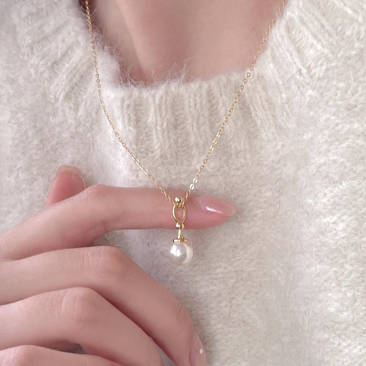 F廠-韓國韓版925純銀珍珠項鍊簡約氣質ins百搭小紅書項鍊「B1359」25.05-3