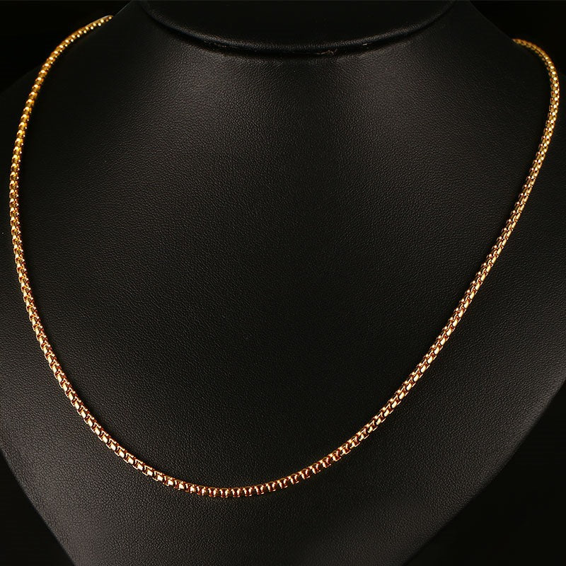 G廠-鈦鋼珍珠鏈配鏈面寬2MM/3MM/4MM/5MM/6MM/7MM吊墜鋼色項鍊「NC-100」25.08-3