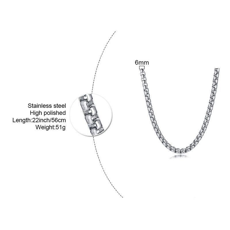 G廠-鈦鋼珍珠鏈配鏈面寬2MM/3MM/4MM/5MM/6MM/7MM吊墜鋼色項鍊「NC-100」25.08-3