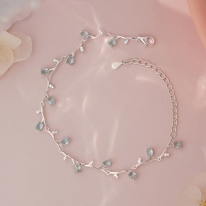 D廠-S925純銀甜美花藤手鍊女清新田園風森系氣質文藝溫柔手飾「YC4383SL_1」25.09-4