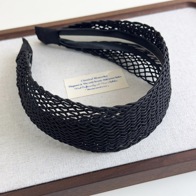 E廠-波西米壓風氣質編織鏤空寬邊髮箍頭飾甜美森系氣質網髮箍髮卡髮飾「27112」25.06-4