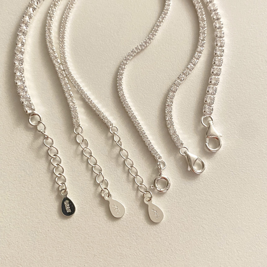 F廠-韓國韓國925純銀滿鑽鋯石手鍊簡約INS小紅書幾何手鍊「A356」25.08-2