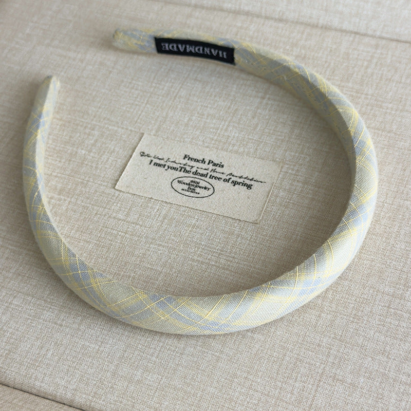 E廠-小清新甜美糖果色格紋細髮箍頭飾時尚氣質高顱頂窄邊頭箍髮卡女「27097」25.06-3