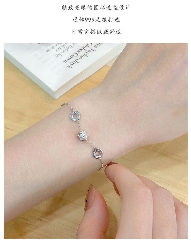 D廠-S999足銀幸運小蠻腰手鍊女氣質簡約轉運新款小眾設計手飾「YC4121SL_2」24.08-4