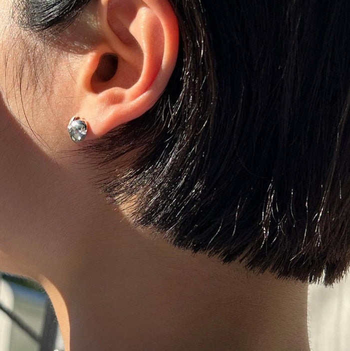 F廠-韓國韓版925純銀愛心耳釘耳環女日韓冷焰簡約氣質耳飾「C1060」25.09-4