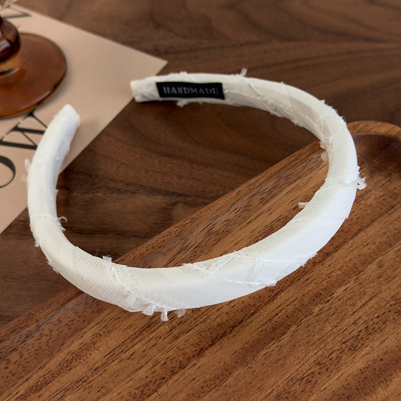 E廠-簡約糖果色百搭髮卡頭箍彩色網紗條紋布藝髮箍網紅壓髮髮卡飾品女「26873A」25.05-1