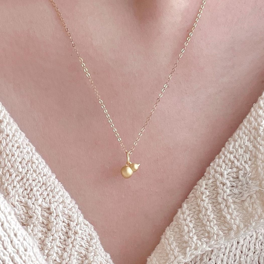 F廠-韓國韓版925純銀葫蘆項鍊簡約氣質百搭ins小紅書項鍊「B1375」25.09-1