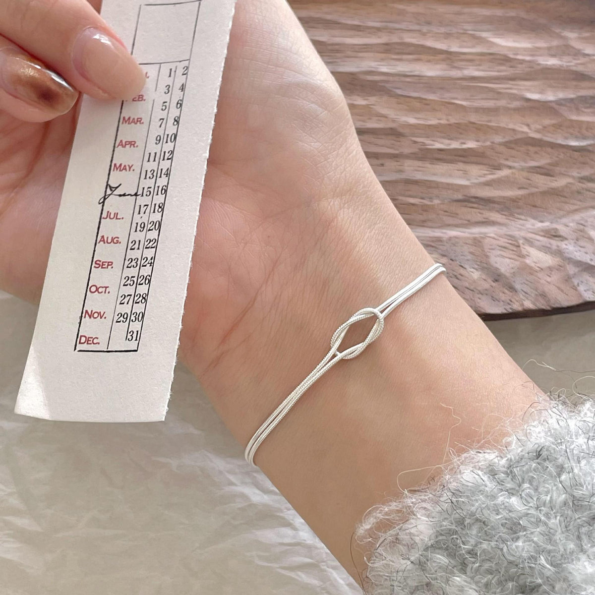 F廠-韓國韓國 S925純銀打結蛇骨手鍊簡約INS小紅書幾何手鍊「A390」25.04-3