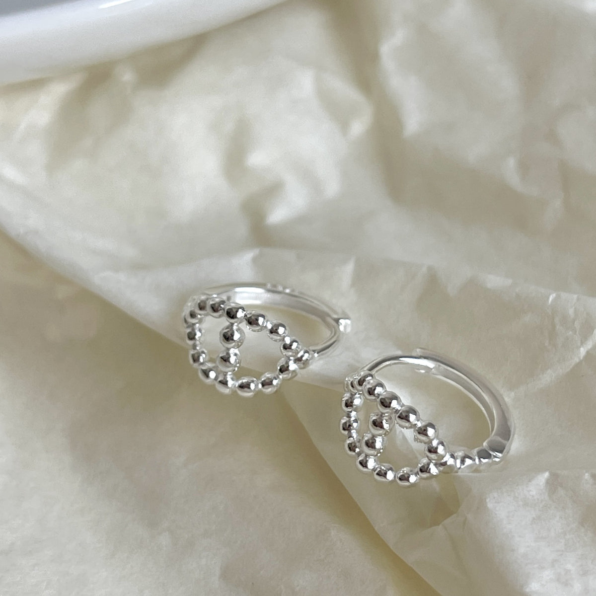 F廠-韓國韓版925純銀簡日圓珠女簡約時尚ins風耳釘耳扣「C1101」25.06-3