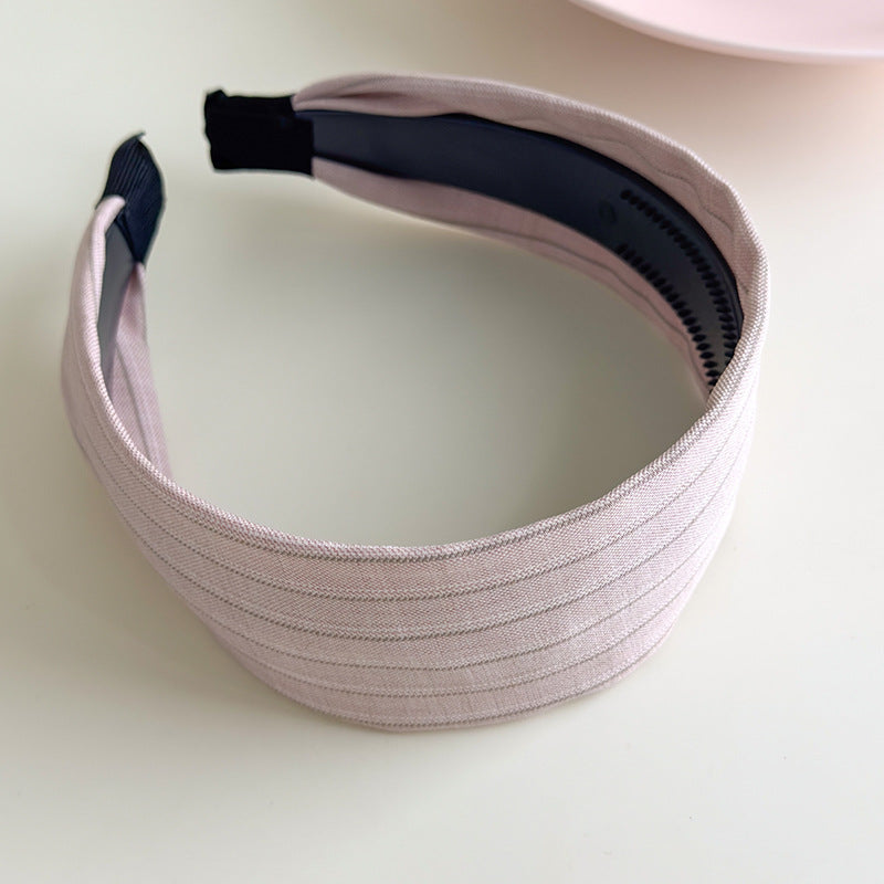 E廠-甜美粉色系波點褶皺寬邊髮箍女洗臉壓髮頭箍少女心溫柔髮捆髮飾夏「27177」25.07-1