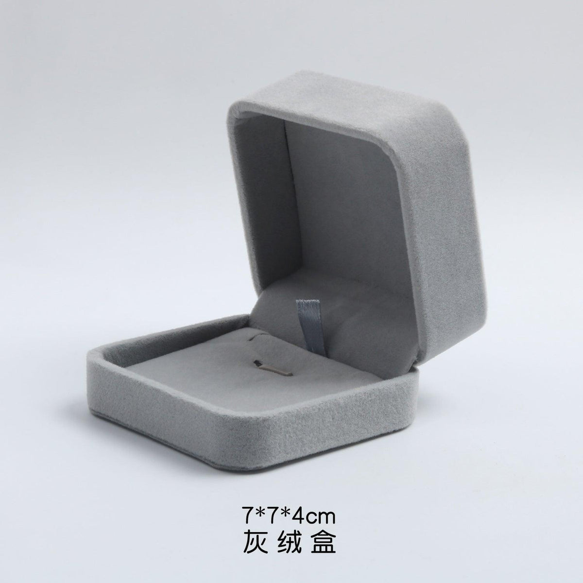 飾品配件-首飾飾品收納盒女項鍊手鍊禮物盒送人小禮物盒 精緻便攜灰絨盒「BZH-1」
