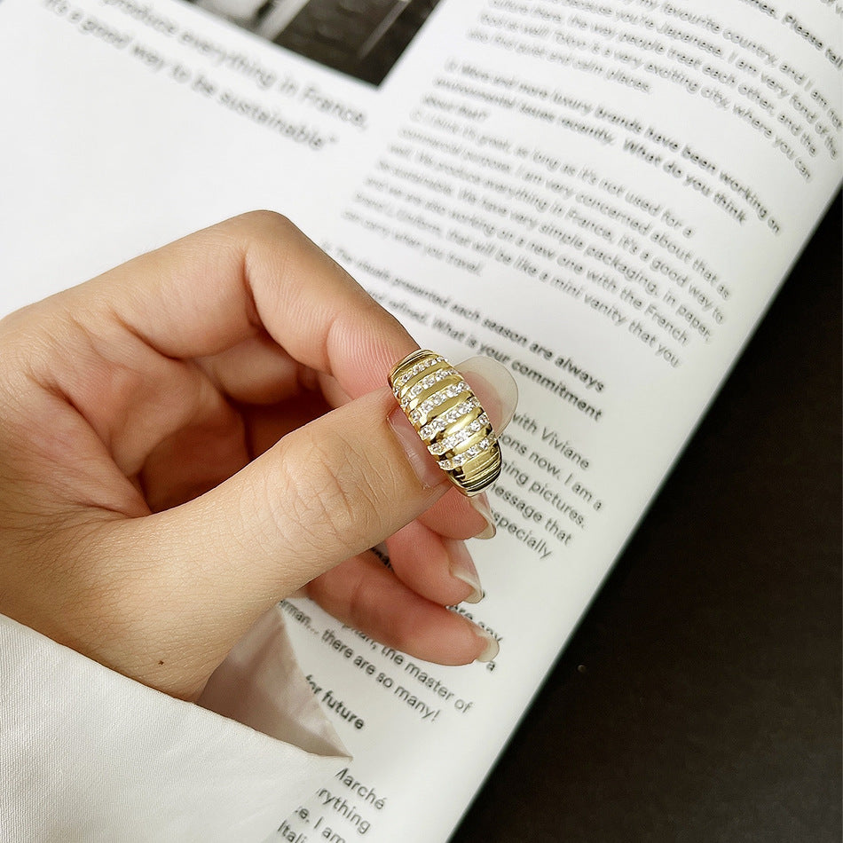 F廠-韓國東大門ins方形S925純銀戒指女銀鋯石黑鑽簡約指環 批發「J1574-75-76」25.07-2