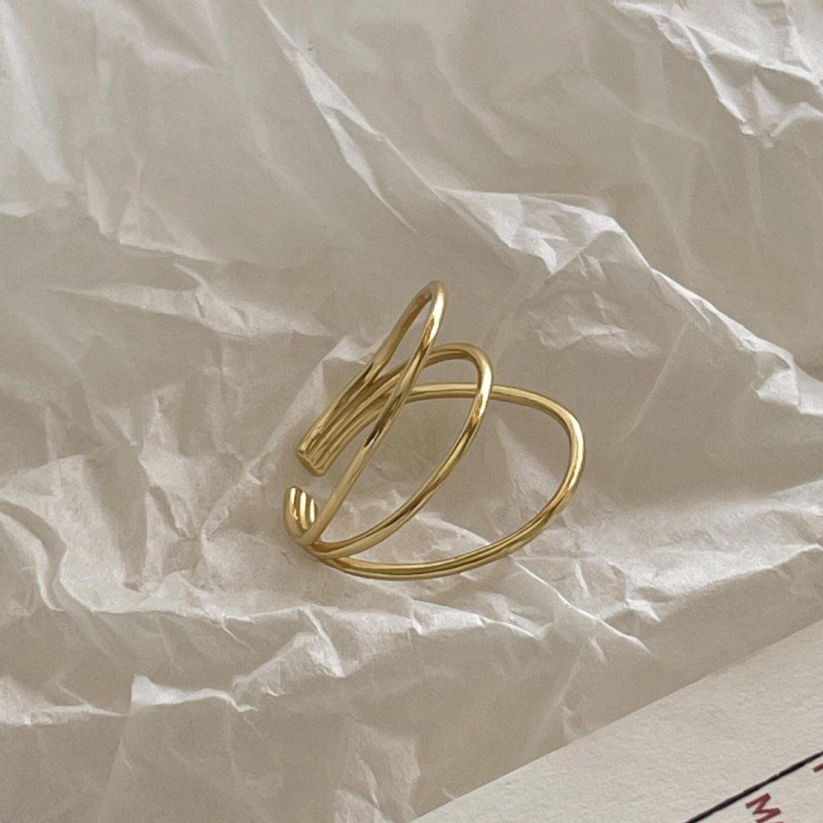 F廠-韓國韓版925純銀三線戒指簡約氣質百搭ins風開口戒指「J2113」25.04-4