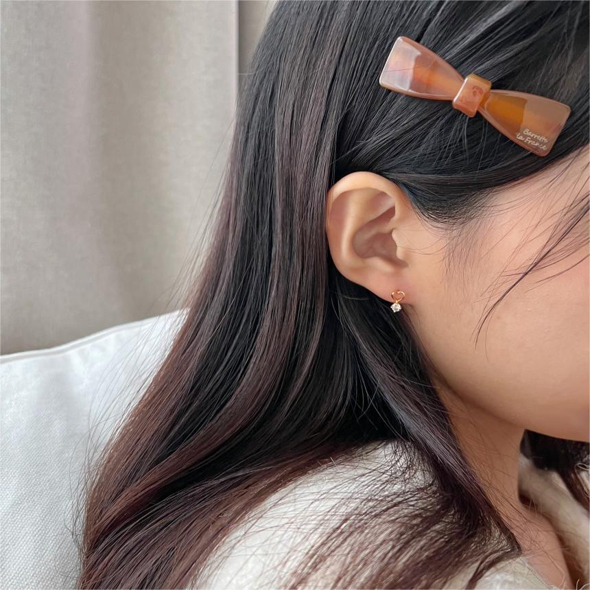 F廠-韓國韓版925純銀愛心鋯石耳釘簡約冷淡風氣質ins風耳飾「C1229」25.08-2