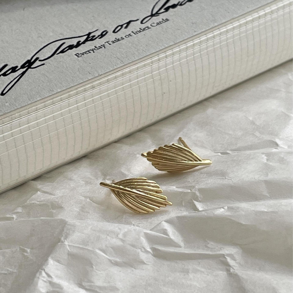 F廠-韓國韓版925純銀葉子耳釘簡約氣質百搭ins風耳飾「C1389」25.04-4