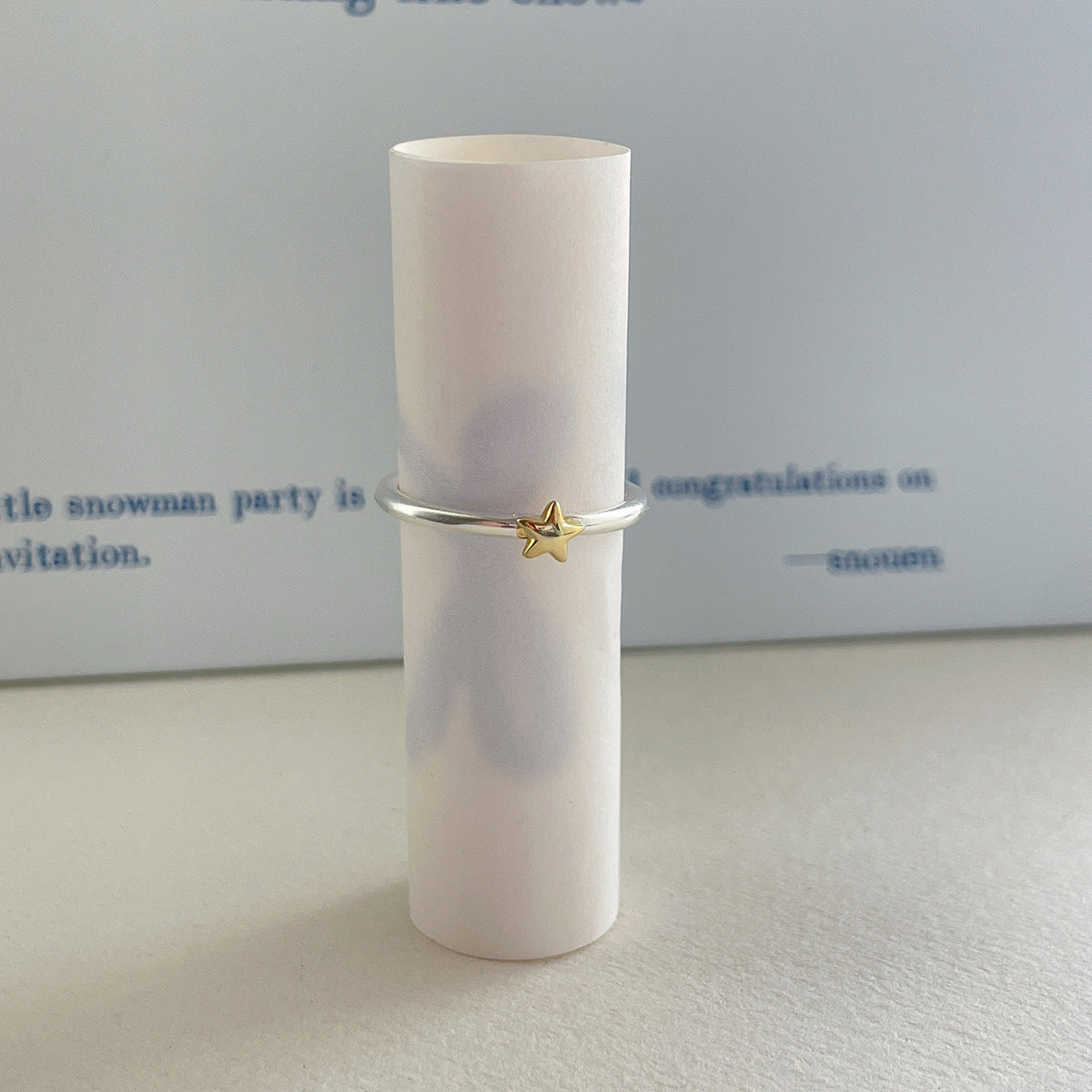 C廠-超仙百搭天使之翼疊戴戒指女簡約精緻高級感星星純銀食指戒新指環「JZ-0717」25.10-5