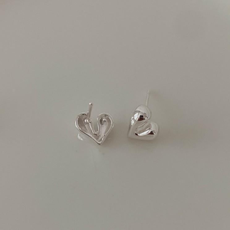 F廠-韓國韓版 925純銀愛心耳釘耳環女日韓國簡約氣質耳飾「C1027」25.07-3